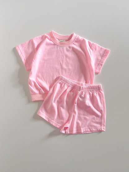 Kids Soy SS25 Basic Short Sleeve Top and Shorts Set (1-9y) - 6 Colors - AT NOON STORE