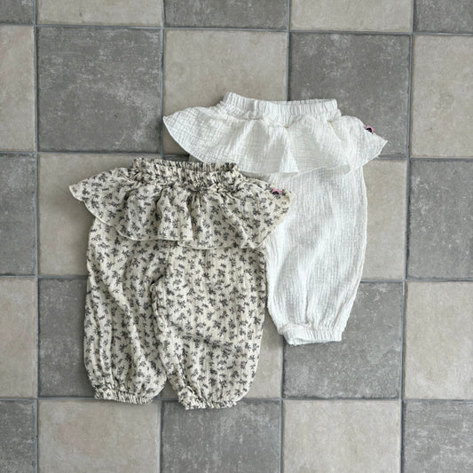 Toddler F25 Gauzed Cotton Skirted Jogger Pants(1-7y) - Ivory - AT NOON STORE