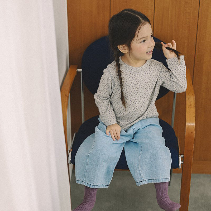 Toddler Mel SP26 Floral Pointelle Long Sleeve Tee (1-8y) - 3 Colors - AT NOON STORE