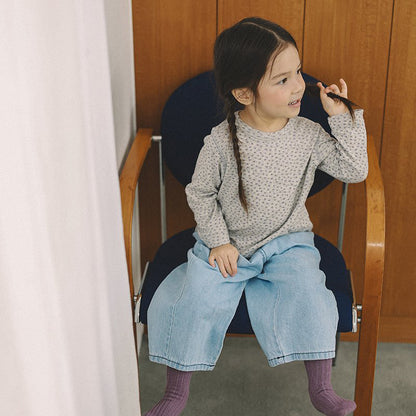 Toddler Mel SP26 Floral Pointelle Long Sleeve Tee (1-8y) - 3 Colors - AT NOON STORE