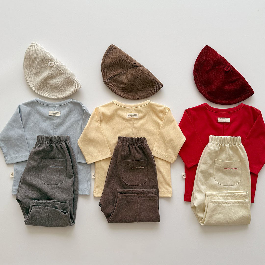 Baby/Toddler Aosta F25 Stitch Detail Pull-on Pants (3m-5y)- 3 Colors