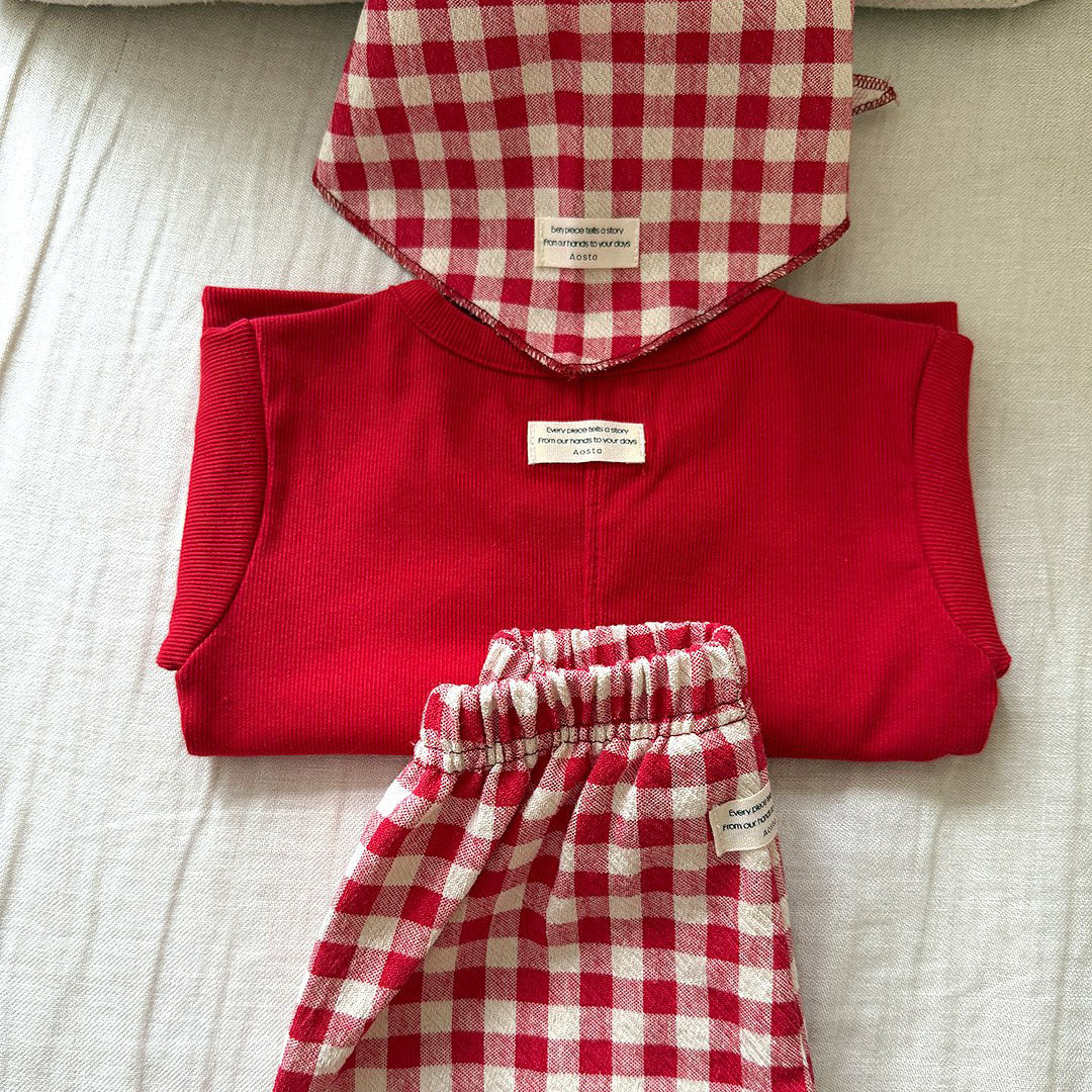 Baby/Toddler Aosta F25 Stitch Detail Ribbed Long Sleeve Top (3m-5y)- 5 Colors - AT NOON STORE