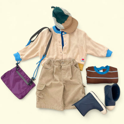 Toddler F25 Contrast Hem Cardigan (3-7y) - 2 Colors - AT NOON STORE