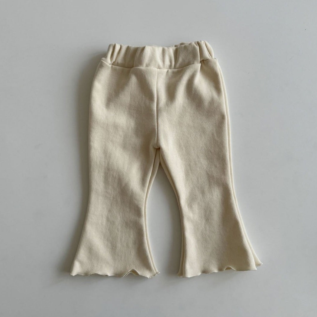 Kids 24SP Lettuce Edge Flare Pants(0-5y) - Ivory - AT NOON STORE