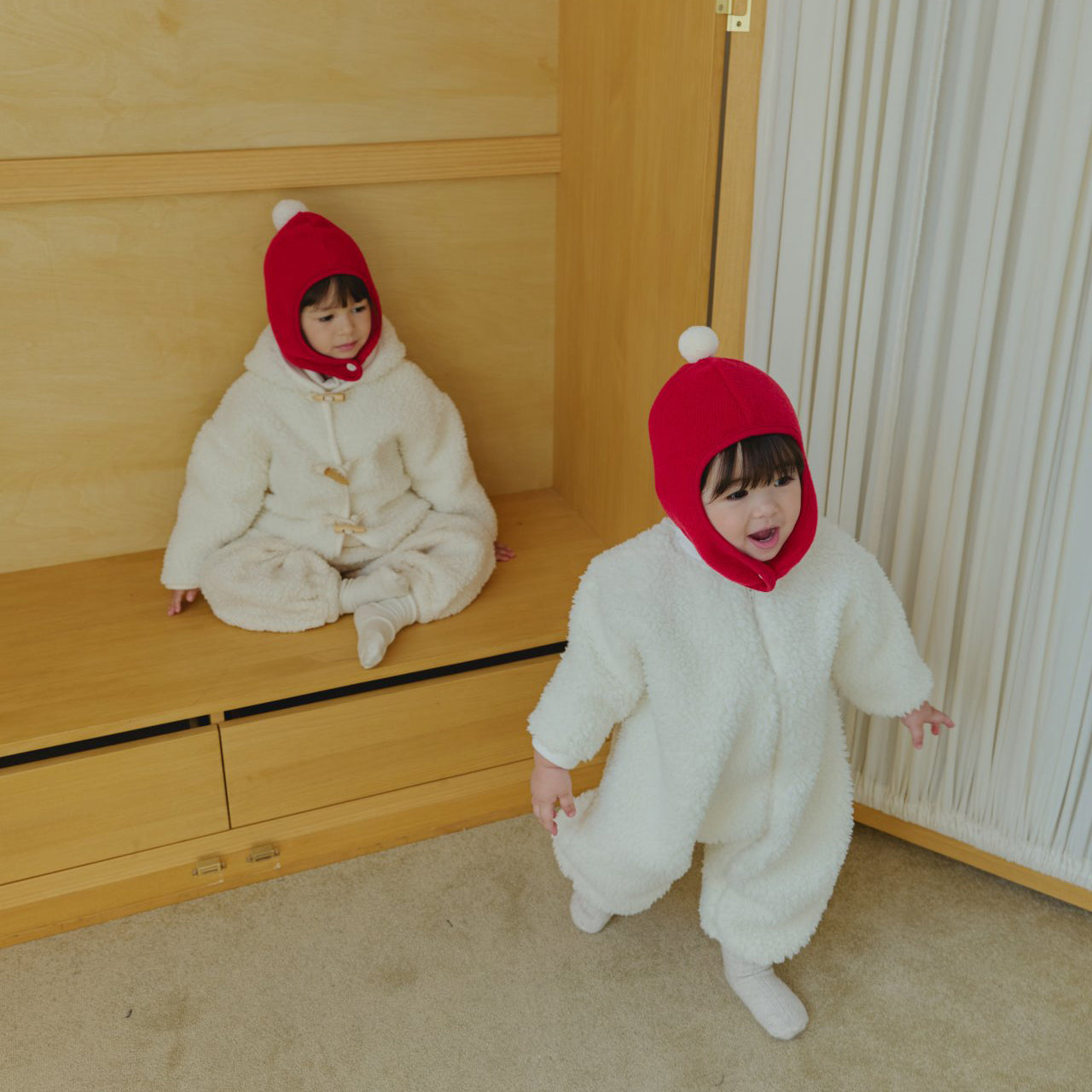 Baby Land W25 Sherpa Zip-Up Jumpsuit (4-18m) - 2 Colors