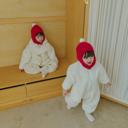 Baby Land W25 Sherpa Zip-Up Jumpsuit (4-18m) - 2 Colors