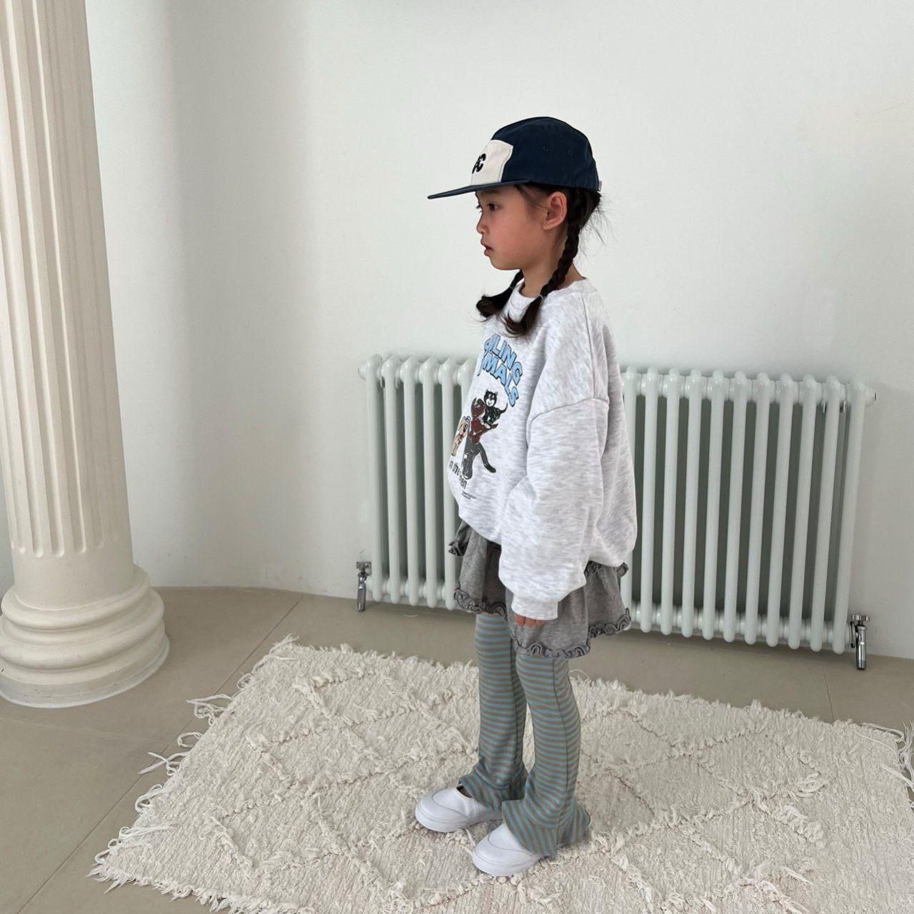 Kids SP26 Stripe Ruffle Hem Leggings (2-7y) - 2 Colors