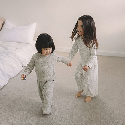 Toddler Mel SP26 Floral Pointelle Long Sleeve Tee and Wide Pants Set (1-8y) - 2 Colors - AT NOON STORE