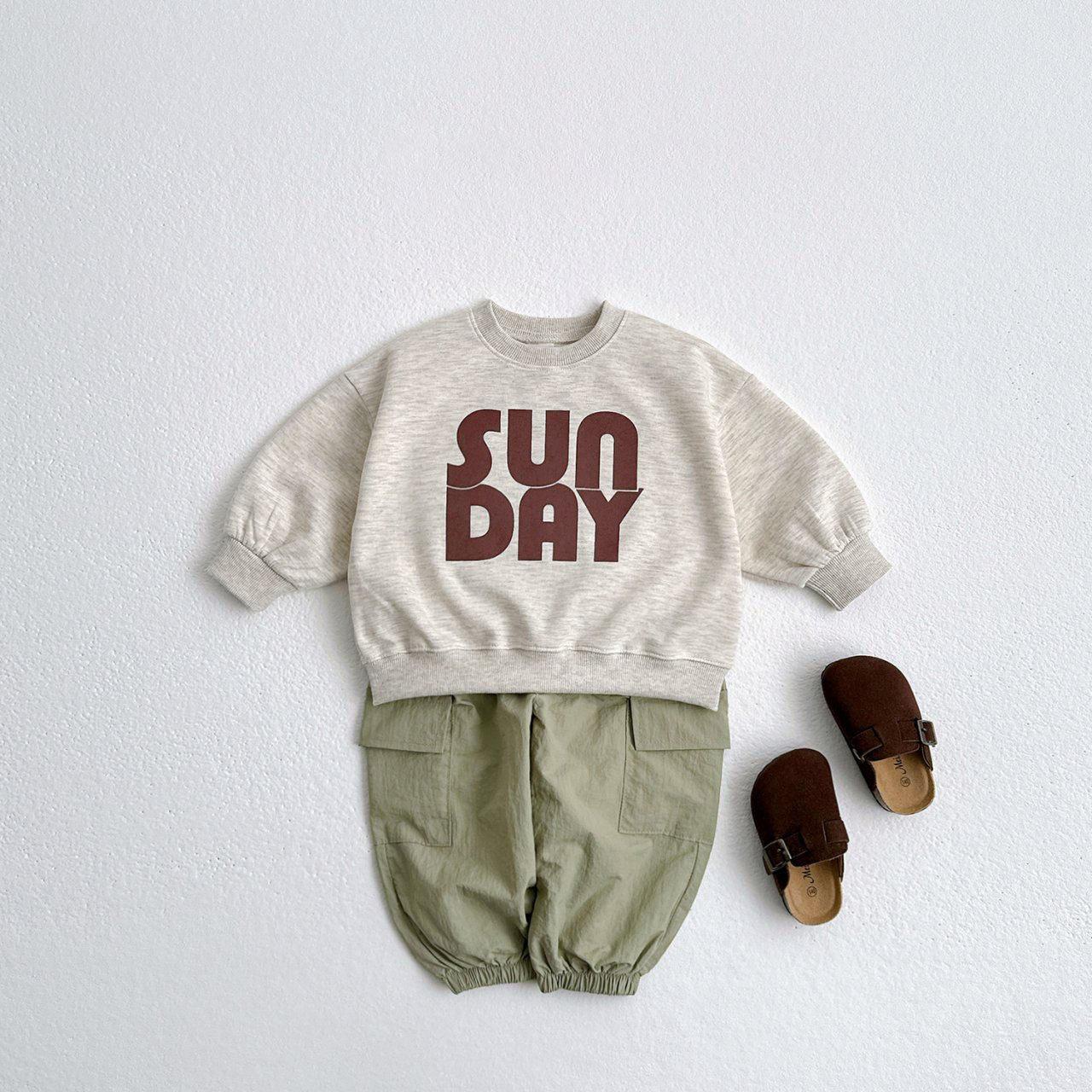 Toddler 'SUNDAY' Print Long Sleeve Sweatshirt (1-10y) - 3 Colors - AT NOON STORE