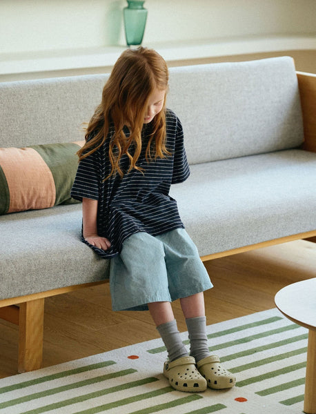 Toddler Stella Short Sleeve Linen Stripe Top (15m-7y) -3 Colors