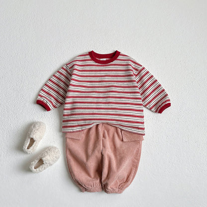 Toddler W25 Warm Stripe Long Sleeve Top (1-6y) - 3 Colors