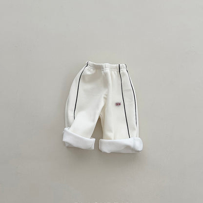 Toddler W25 Soft and Warm Side Line Pull-on Pants (2-6y) - 2 Colors
