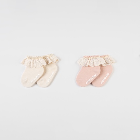 Toddler Ribbed Tights and Non-Slip Socks Set (1-5y) - 2 Colors