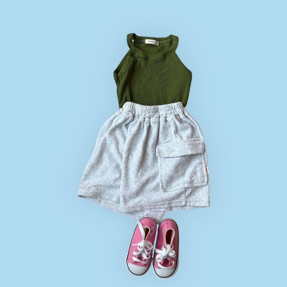 Toddler SS26 Terry Cloth Cargo Bermuda Shorts (1-7y) - 2 Colors - AT NOON STORE