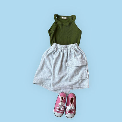 Toddler SS26 Terry Cloth Cargo Bermuda Shorts (1-7y) - 2 Colors - AT NOON STORE