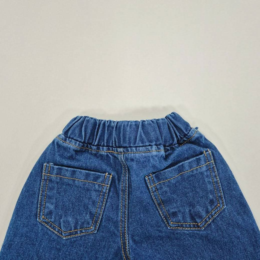 Kids Soy S25 Frayed Edge Denim Pull-On Pants (1-8y) - 2 Colors - AT NOON STORE