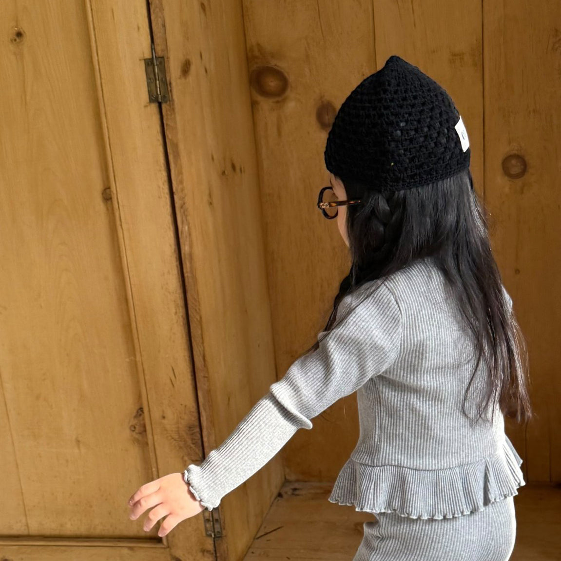 Toddler SP26 Lettuce-Edge Ribbed Peplum Cardigan (2-7y) - 2 Colors - AT NOON STORE