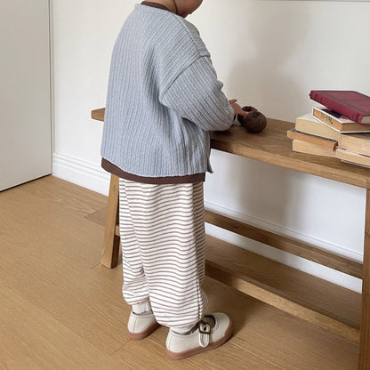 Toddler F25 Ribbed Long Sleeve Cardigan (1-7y) - 2 Colors - AT NOON STORE