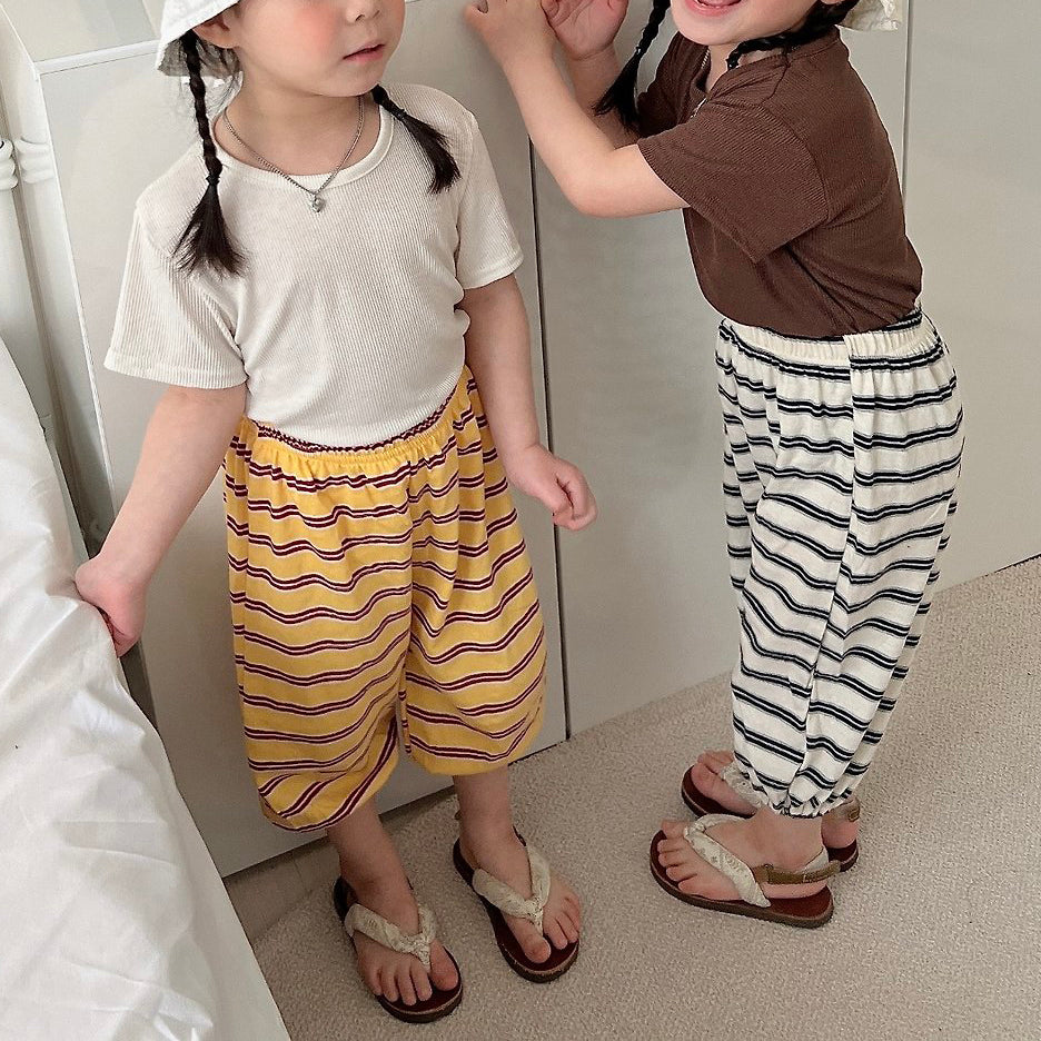 Toddler Ribbed Short Sleeve Top (1-6y) - 5 Colors - AT NOON STORE