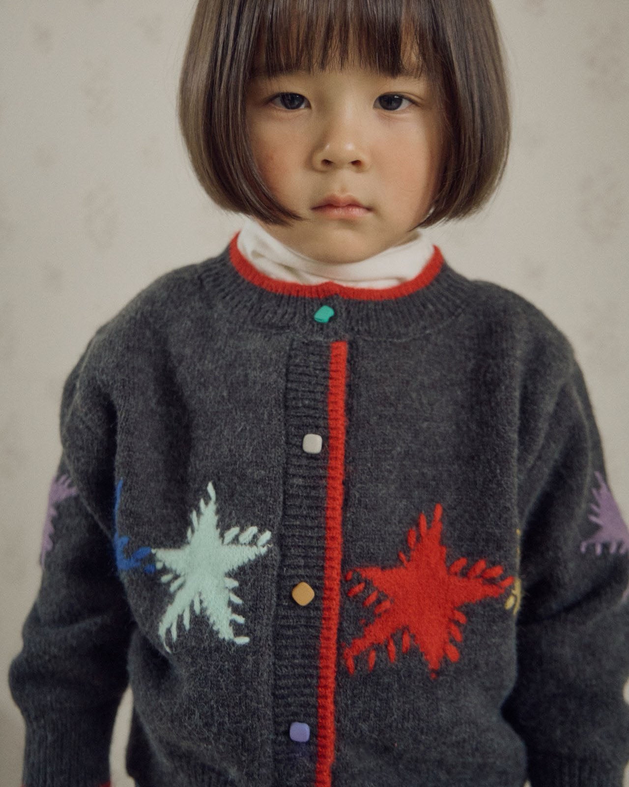 Kids F26 Star Jacquard Knit Cardigan (3-9y) - 2 Colors