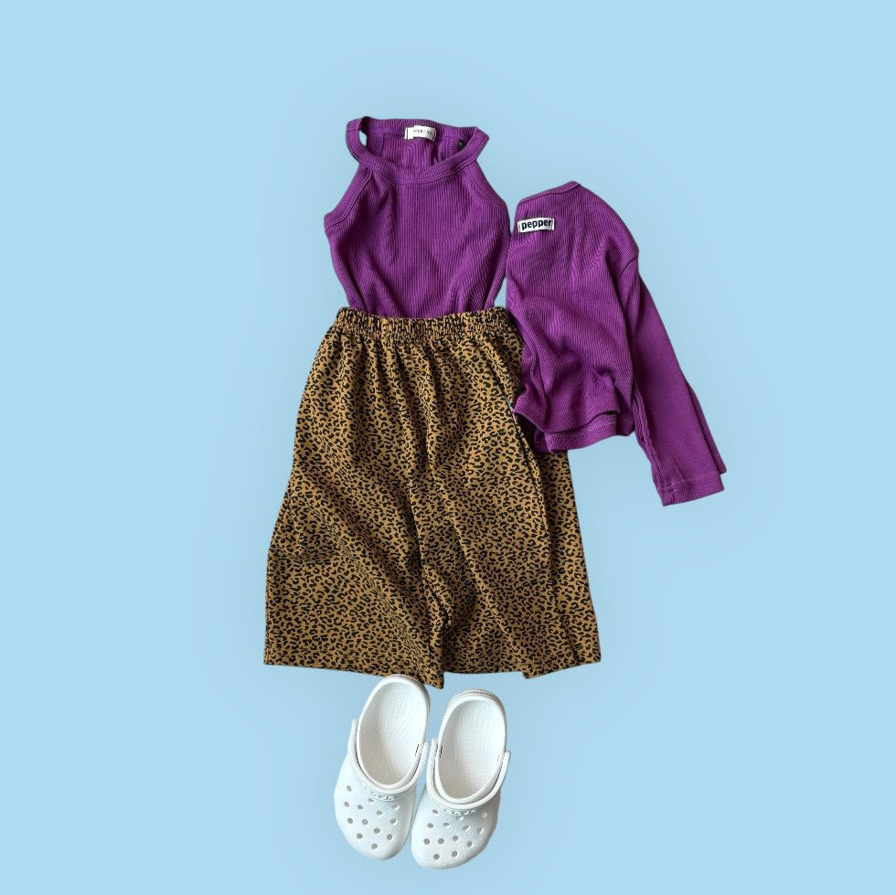 Toddler SS26 Leopard Pull-On Pants (1-7y) - 2 Colors - AT NOON STORE