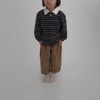 Toddler Bella F25 Collared Stripe Long Sleeve Top (1-6y) - 2 Colors