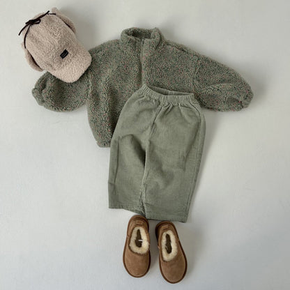 Toddler Land W25 Sherpa Mock Neck Zip-Up Jacket (1-6y) - 3 Colors