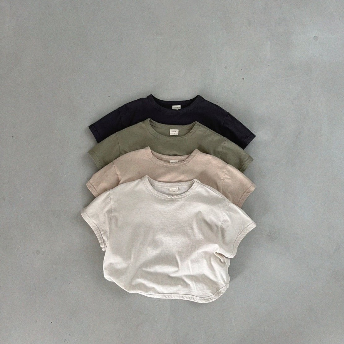 Kids Short Sleeve Basic Top (6m-6y) - 4 Colors