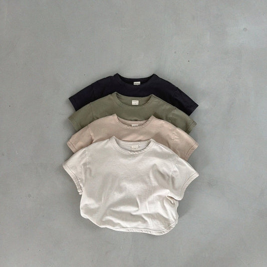 Kids Short Sleeve Basic Top (6m-6y) - 4 Colors - AT NOON STORE