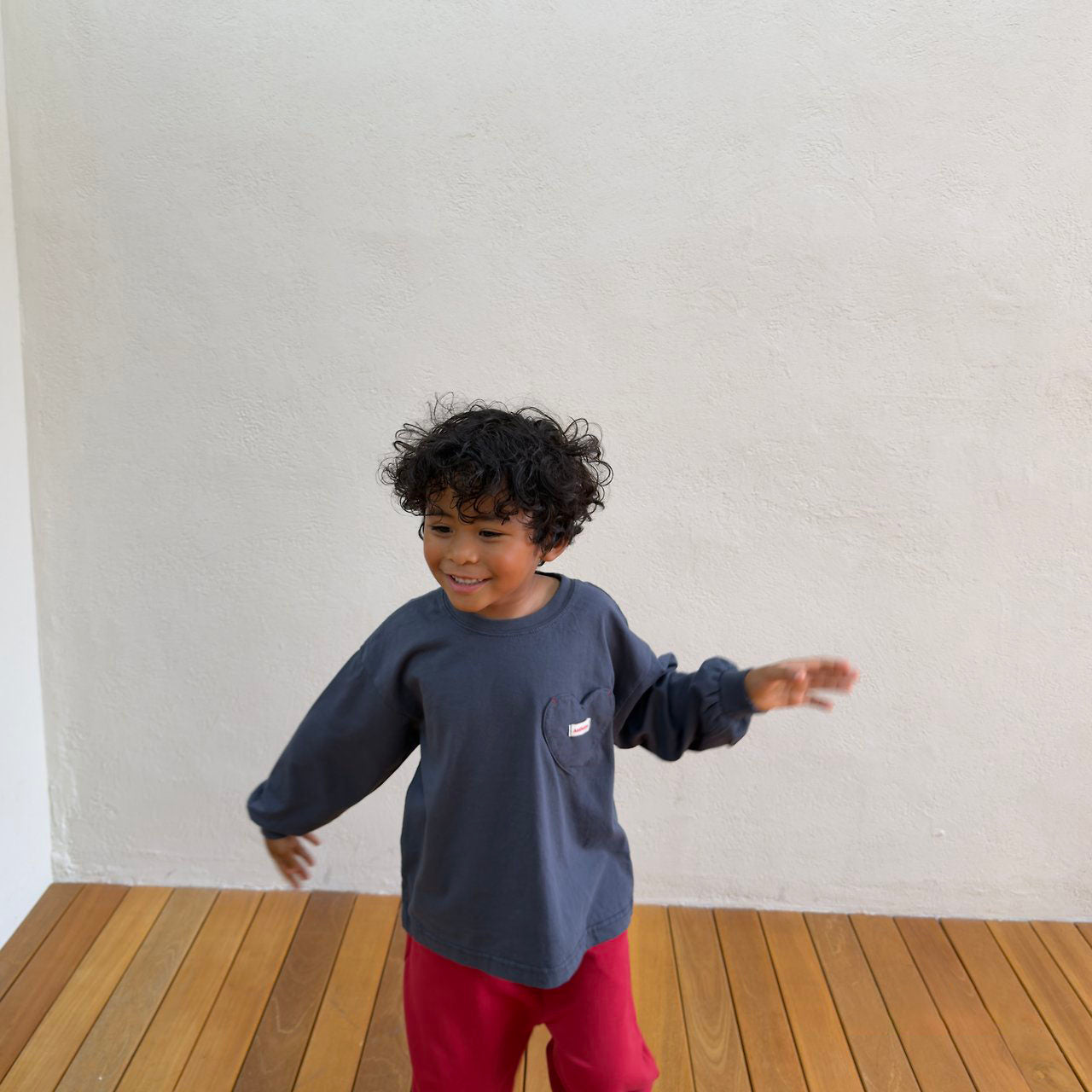 Toddler F26 Heart Pocket Long Sleeve Top (3-10y) - 3 Colors