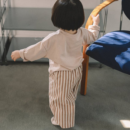 Toddler Mel SP26 Stripe Wide Pull-On Pants (1-8y) - 2 Colors - AT NOON STORE