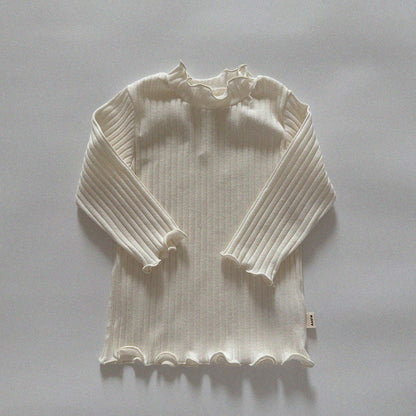 Baby/Toddler Aosta SP26 Lettuce-Edge Ribbed Long Sleeve Tee (3m-5y)- 2 Colors - AT NOON STORE