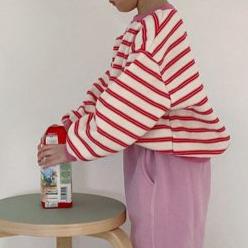 Toddler W24 Brushed Fabric Stripe Sweatshirt (1-6y) - 3 Colors