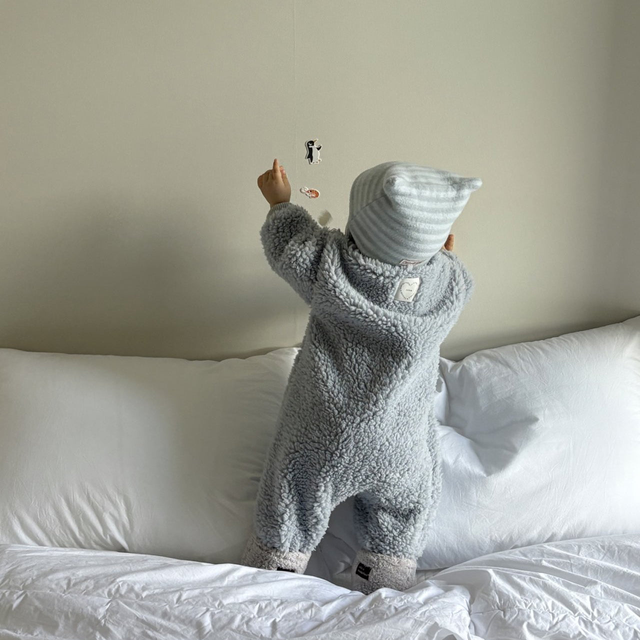 Baby Land W25 Sherpa Zip-Up Jumpsuit (4-18m) - 2 Colors