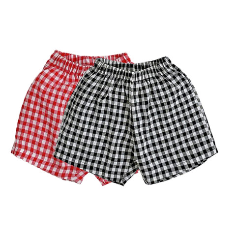 Toddler Gingham Shorts (1-5y) - Red - AT NOON STORE