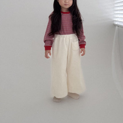 Toddler Bella F25 Ribbed Stripe Long Sleeve Top (1-6y) - 2 Colors - AT NOON STORE