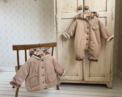 Kids W25 Sherpa Lined Reversible Hooded Jacket with Hood(1-6y) - 2 Colors