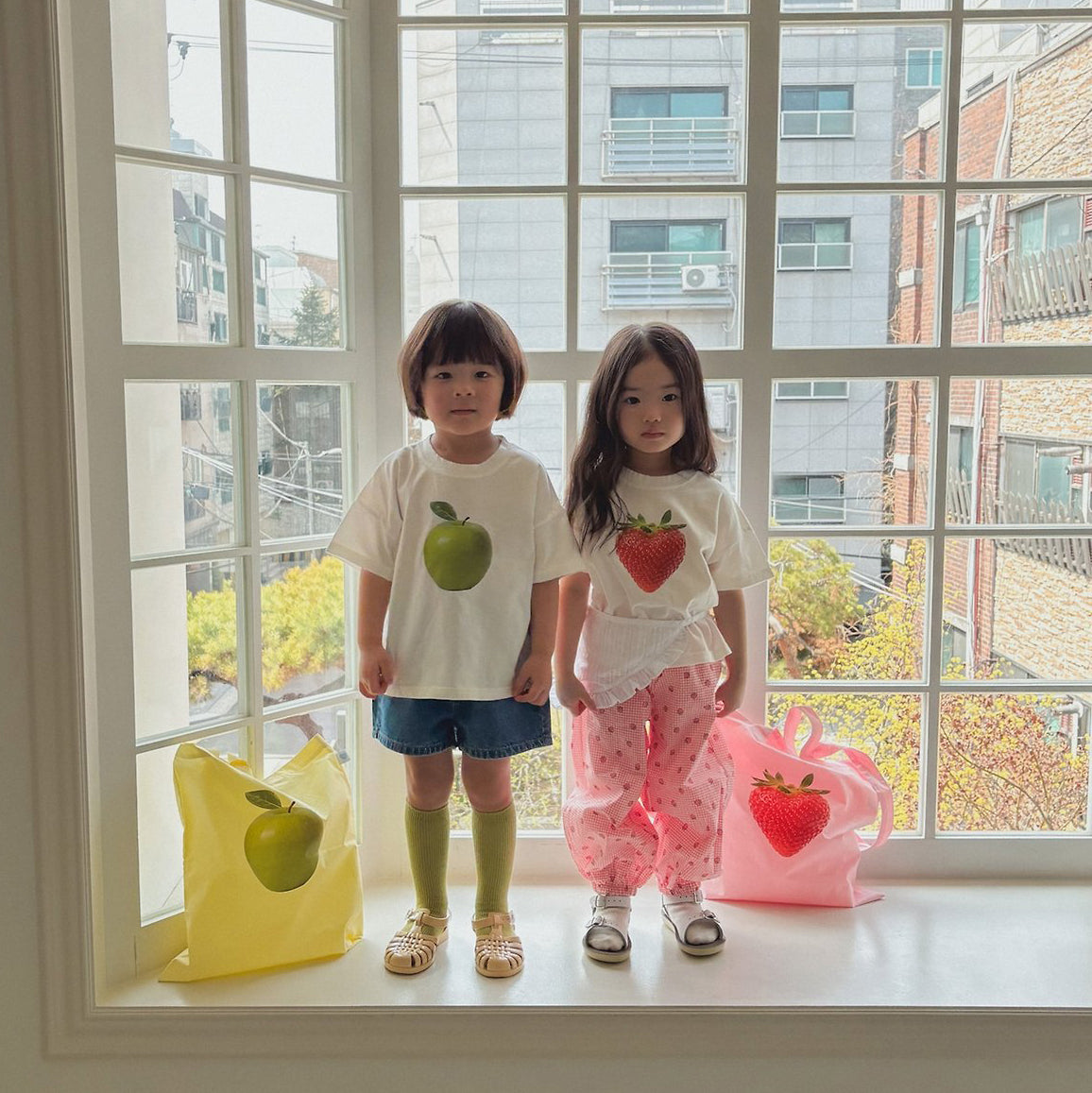 Toddler Land SS26 Berry Apple Short Sleeve Top (1-6y) - 2 Colors - AT NOON STORE