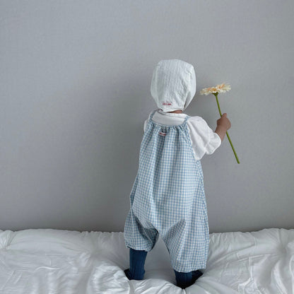 Baby Land SS26 Gingham Sleeveless Romper (4m-18m) - 2 Colors - AT NOON STORE