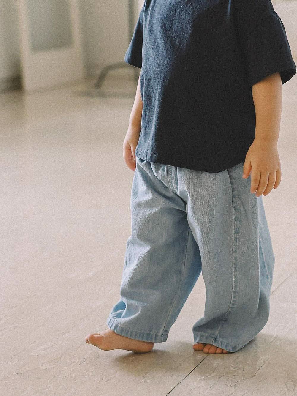 Toddler Mel S25 Stitch Detail Relaxed Denim Pants (1-7y) - 2 Colors - AT NOON STORE