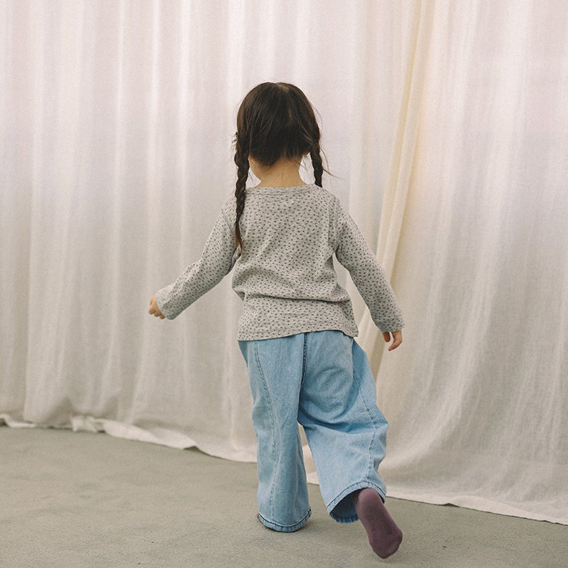 Toddler Mel SP26 Floral Pointelle Long Sleeve Tee (1-8y) - 3 Colors - AT NOON STORE