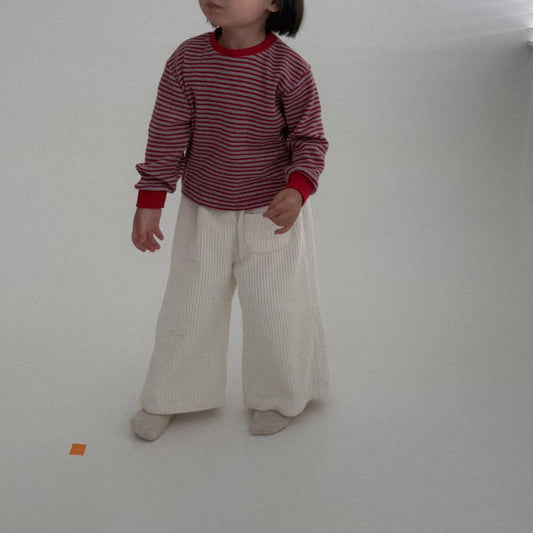 Toddler Bella F25 Ribbed Stripe Long Sleeve Top (1-6y) - 2 Colors - AT NOON STORE