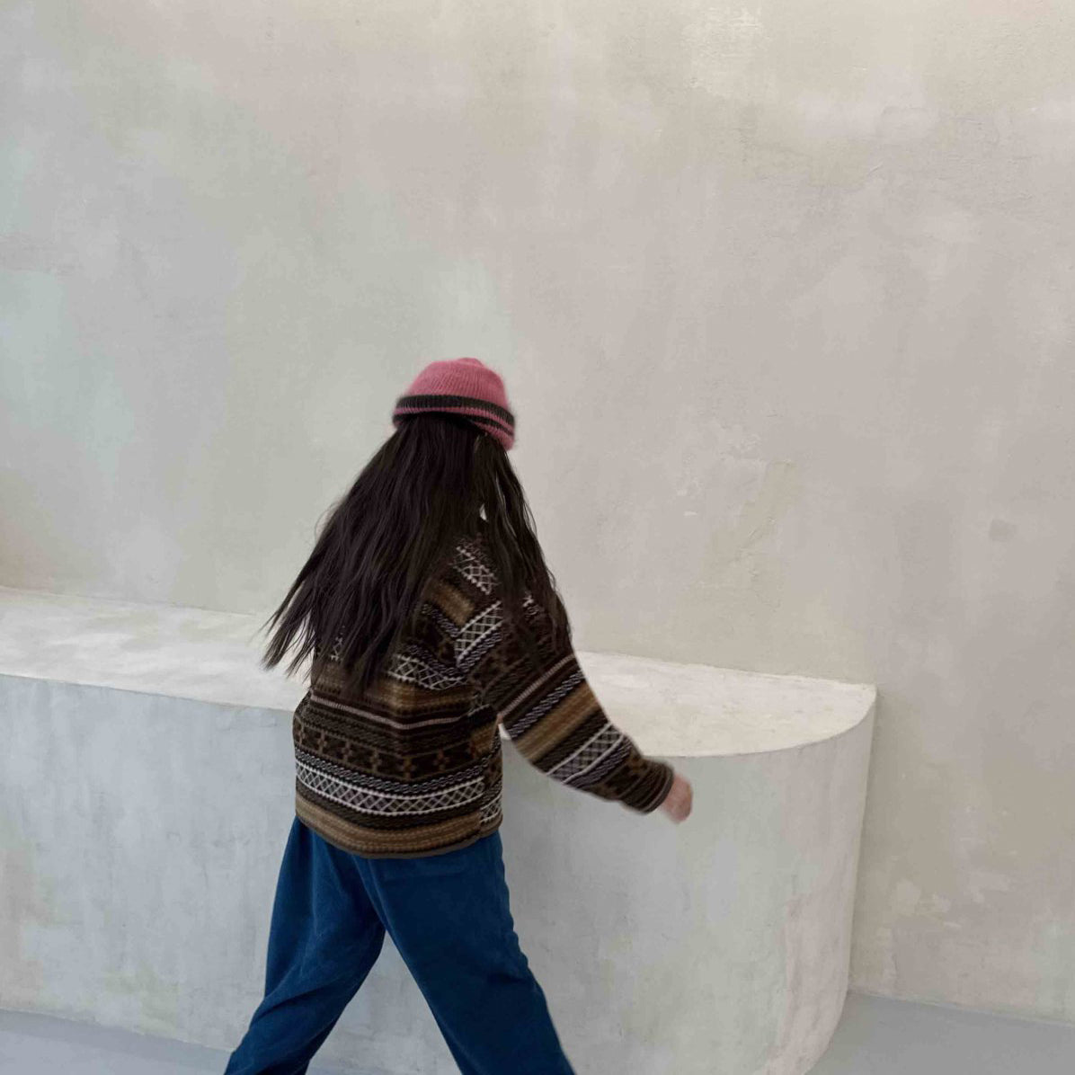 Toddler W25 Fair Isle Fleece Half Zip Mock Neck Top (3-10y) - 2 Colors