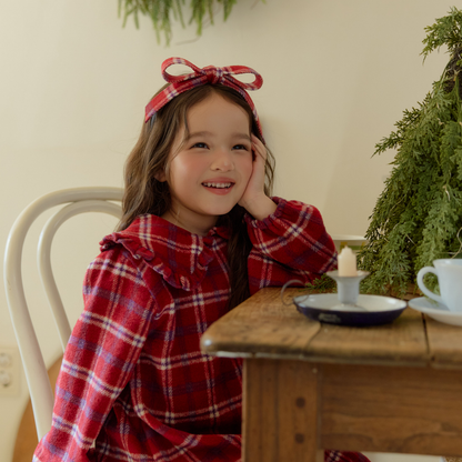 Kids W25 Holiday Plaid Bow Headband - 2 Colors
