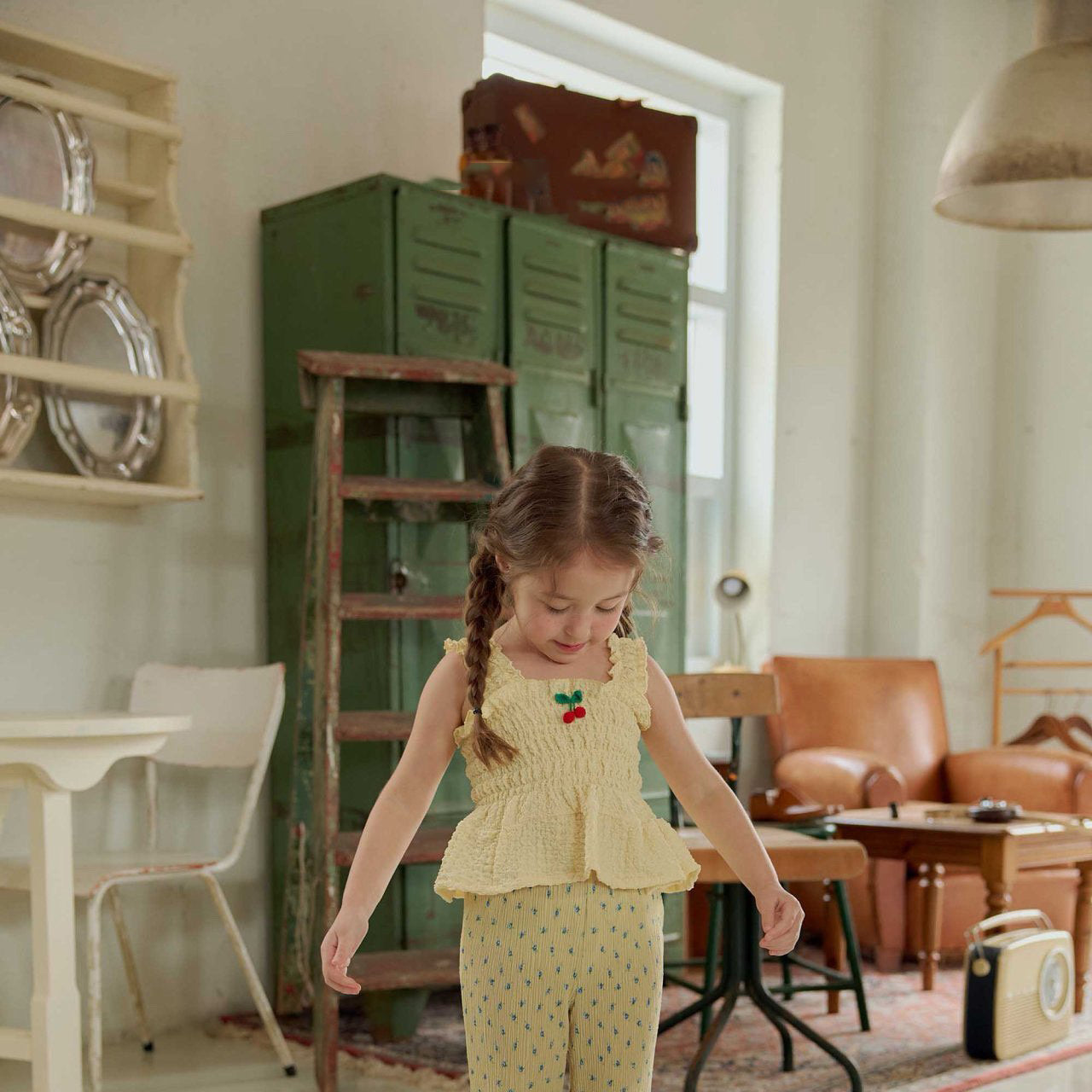 Toddler SS26 Cherry Smocked Peplum Top (1-6y) - 2 Colors - AT NOON STORE