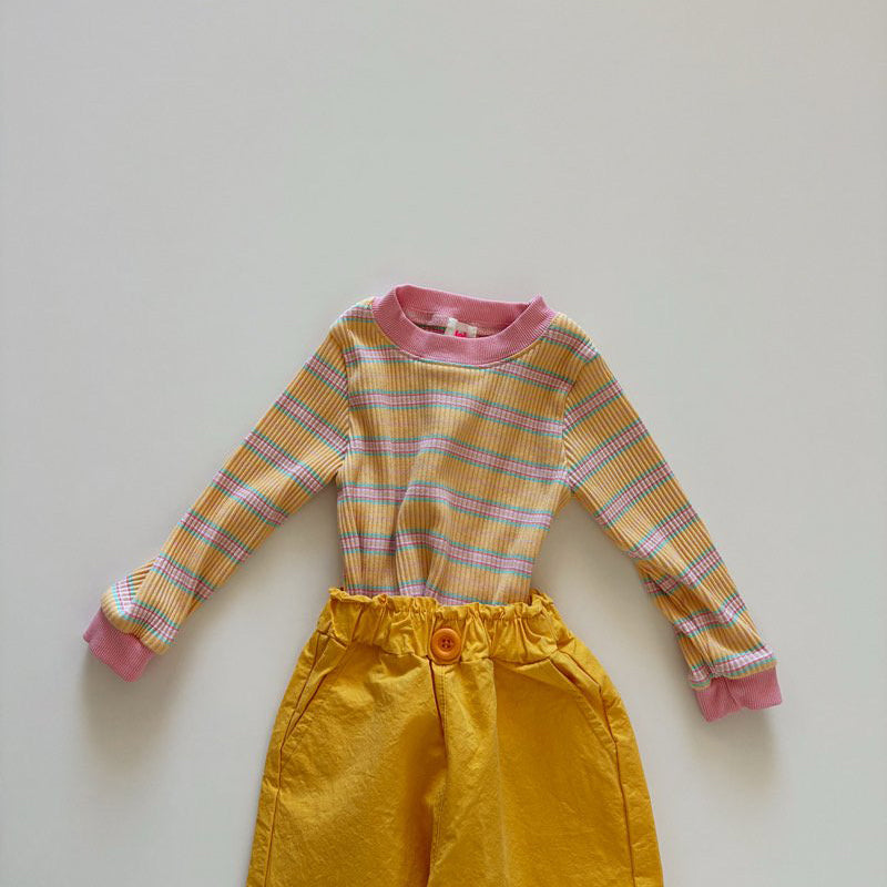 Toddler SP26 Stripe Long Sleeve Ribbed Top  (1-6y) - 2 Colors - AT NOON STORE
