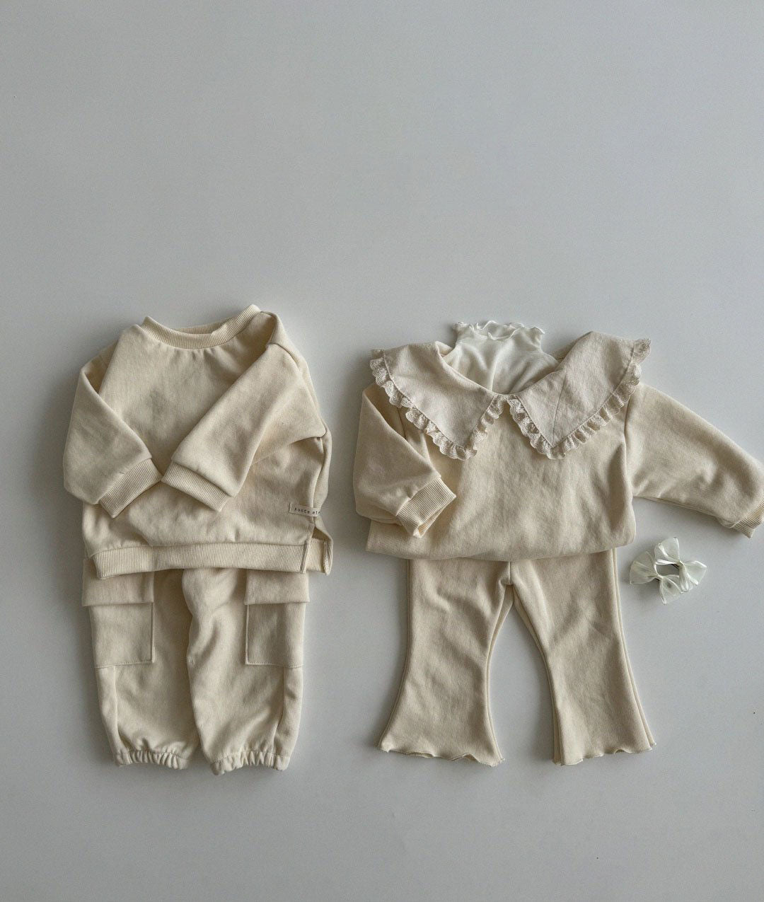 Kids 24SP Lettuce Edge Flare Pants(0-5y) - Ivory - AT NOON STORE