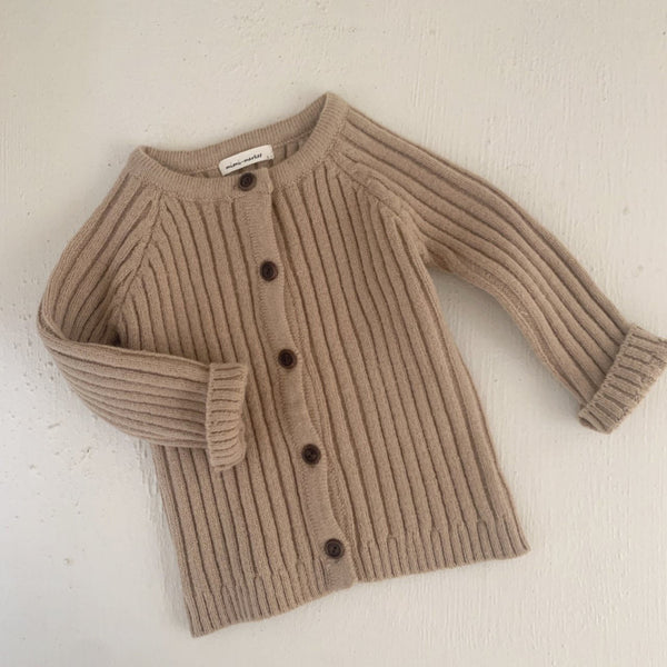 Baby Rib-Knit Cardigan (8-24m) - 3colors