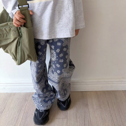 Kids SP26 Paisley Print Pull-on Pants (2-7y) - 2 Colors - AT NOON STORE