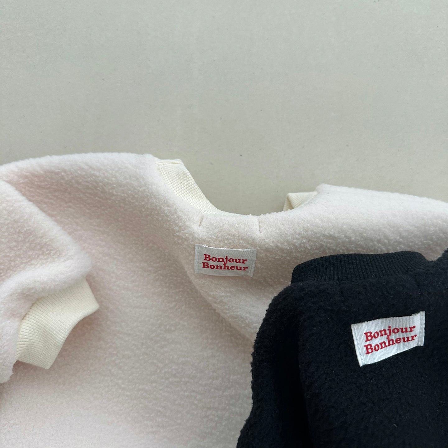 Toddler W25 'Bonjour Bonheur' Fleece Long Sleeve Sweatshirt (4m-6y) - 2 Colors